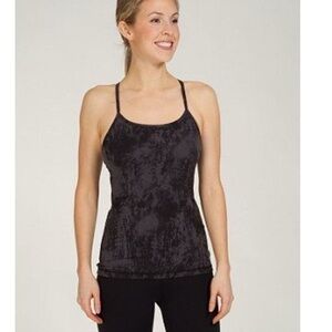 Lululemon Power Y Tank in Seabed Black Size 4